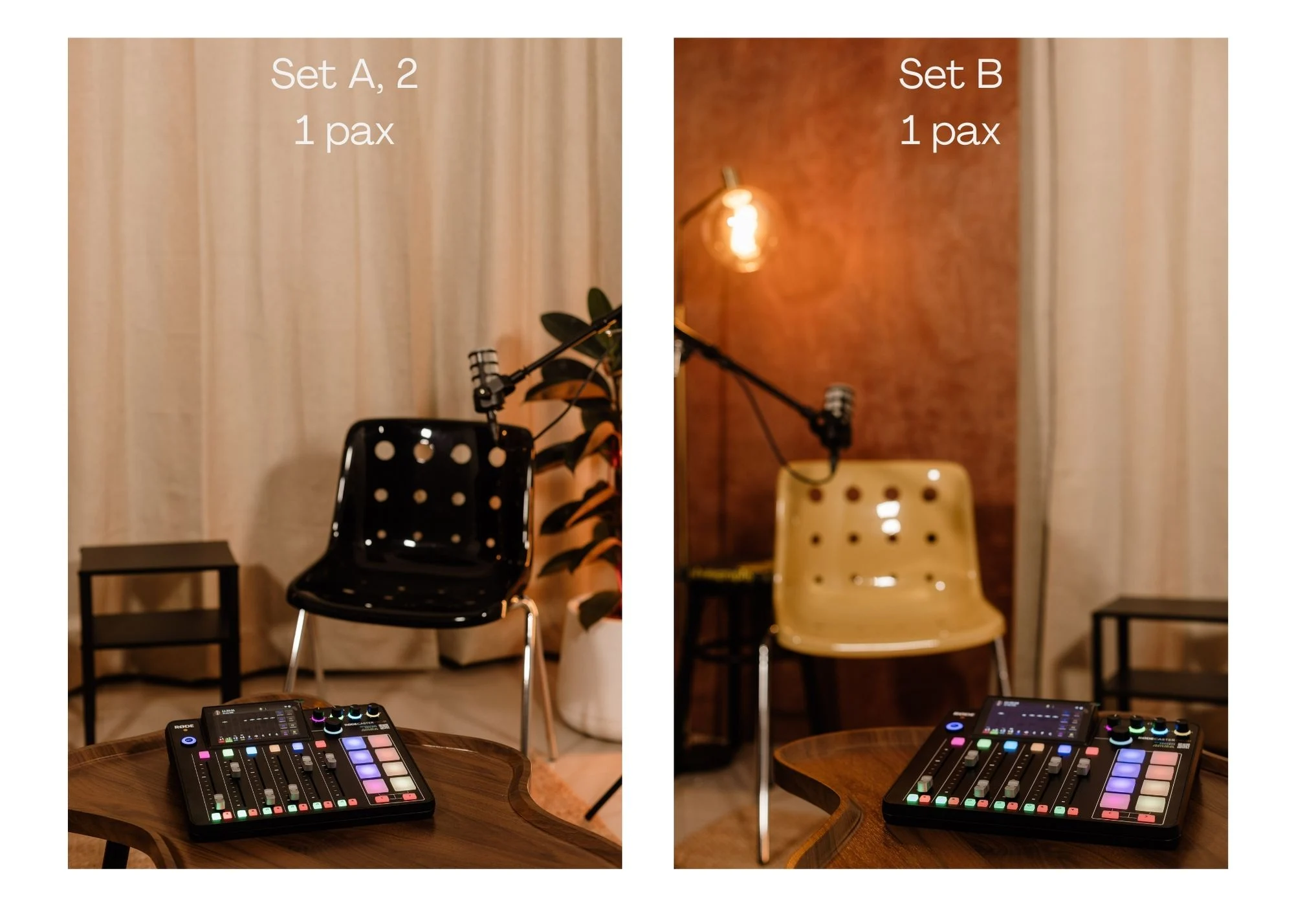 Fashion editorial shoot setup with elegant furniture in our creative studio